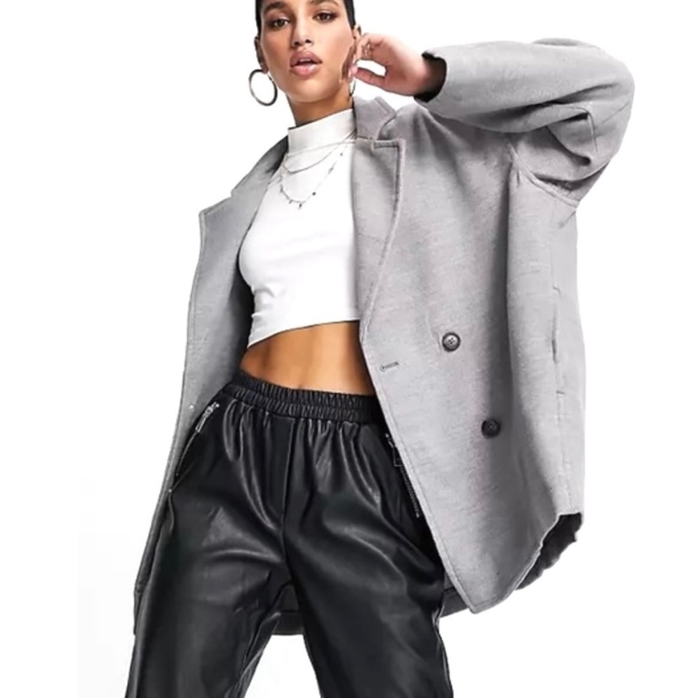 ⭐️Free People Hannah Slouchy Washed Black Oversize Blazer Coat Size Large NWT